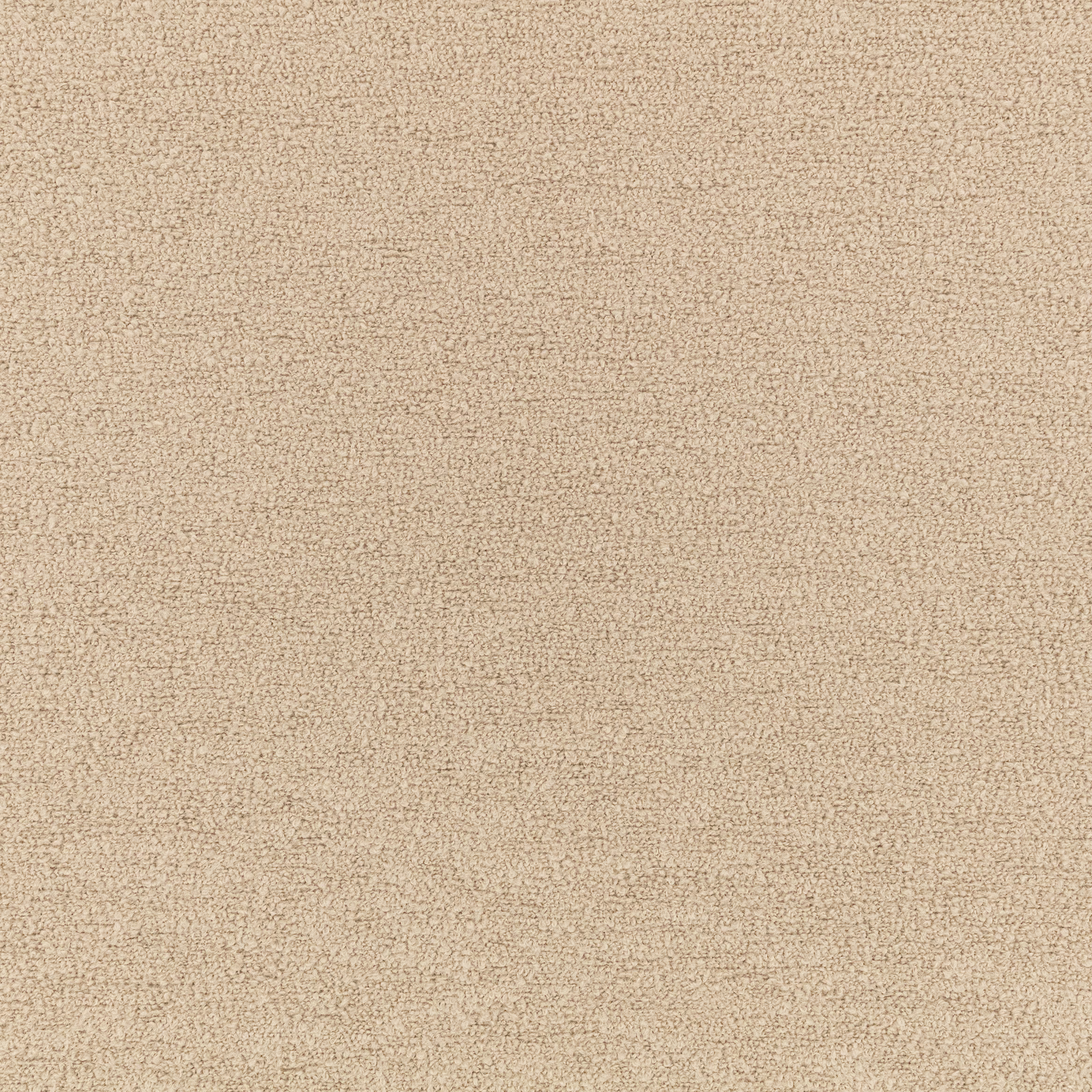 Close-up of warm flax-beige Teddy fabric with a softly nubby textured weave