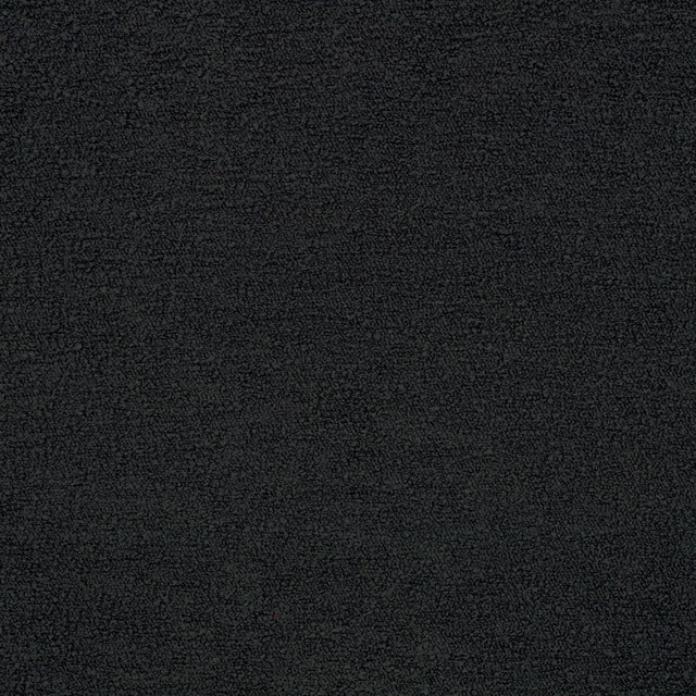 Near-black Teddy fabric with dense nubby texture and subtle tonal grain