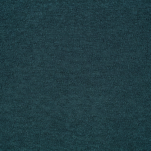 Deep kingfisher teal upholstery fabric with a dense, softly mottled short texture