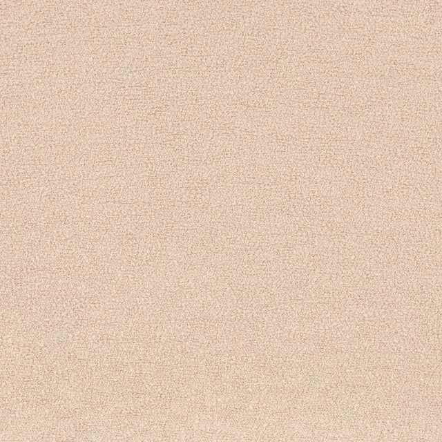 Warm nude-beige teddy upholstery with a fine, softly nubby bouclé texture