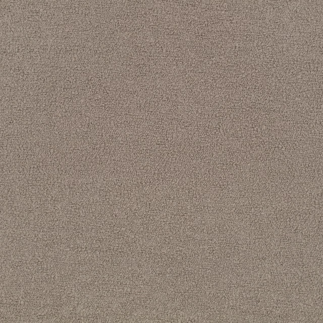 Warm taupe-grey Teddy fabric with a dense, fine irregular woven texture