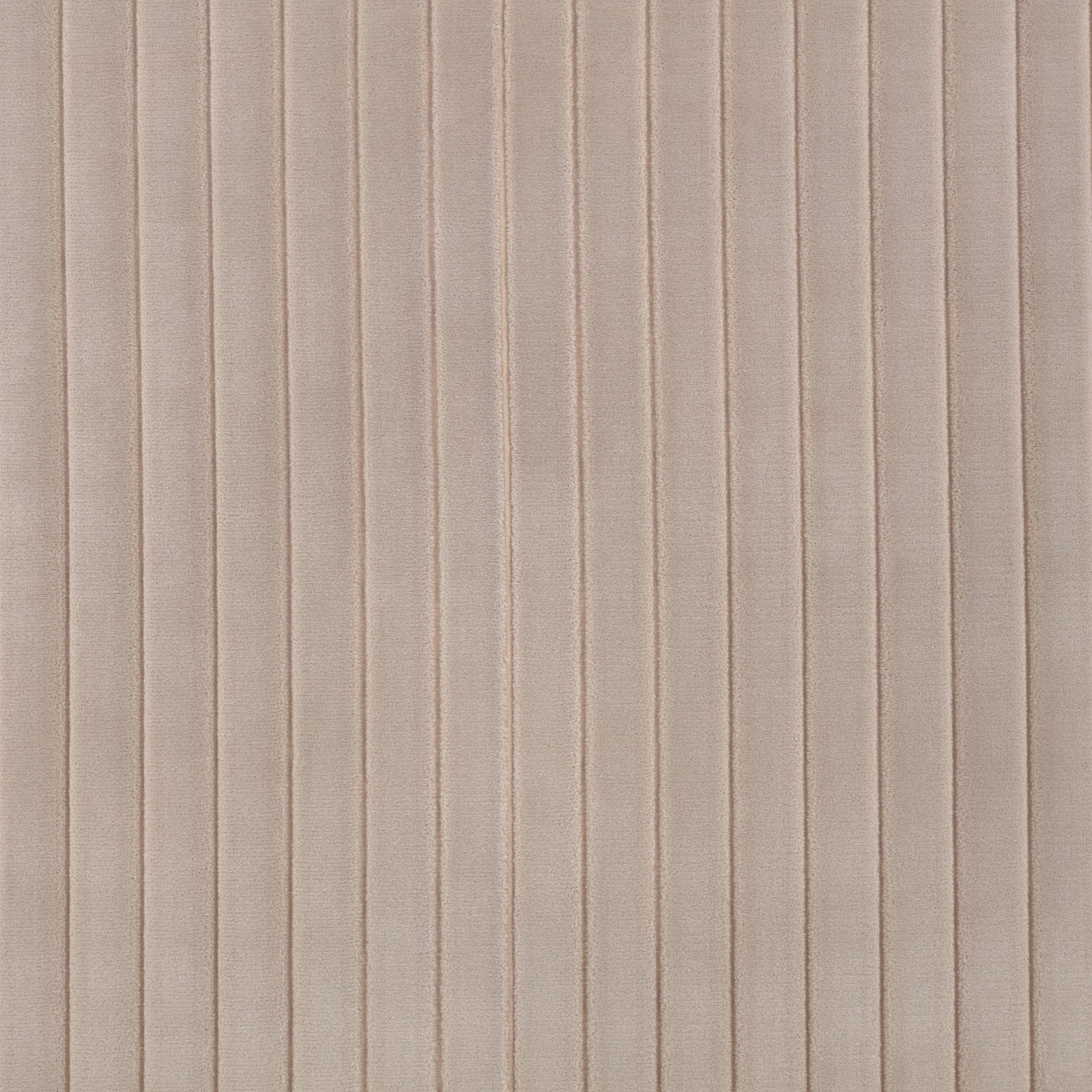 Warm flax fabric with fine vertical stripes and subtle woven texture