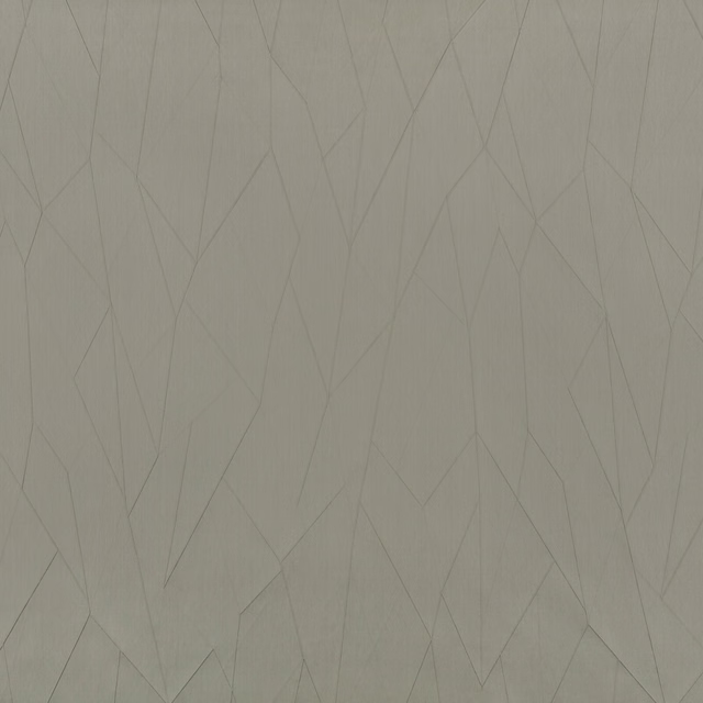 Soft taupe-grey woven fabric with fine irregular angular linework