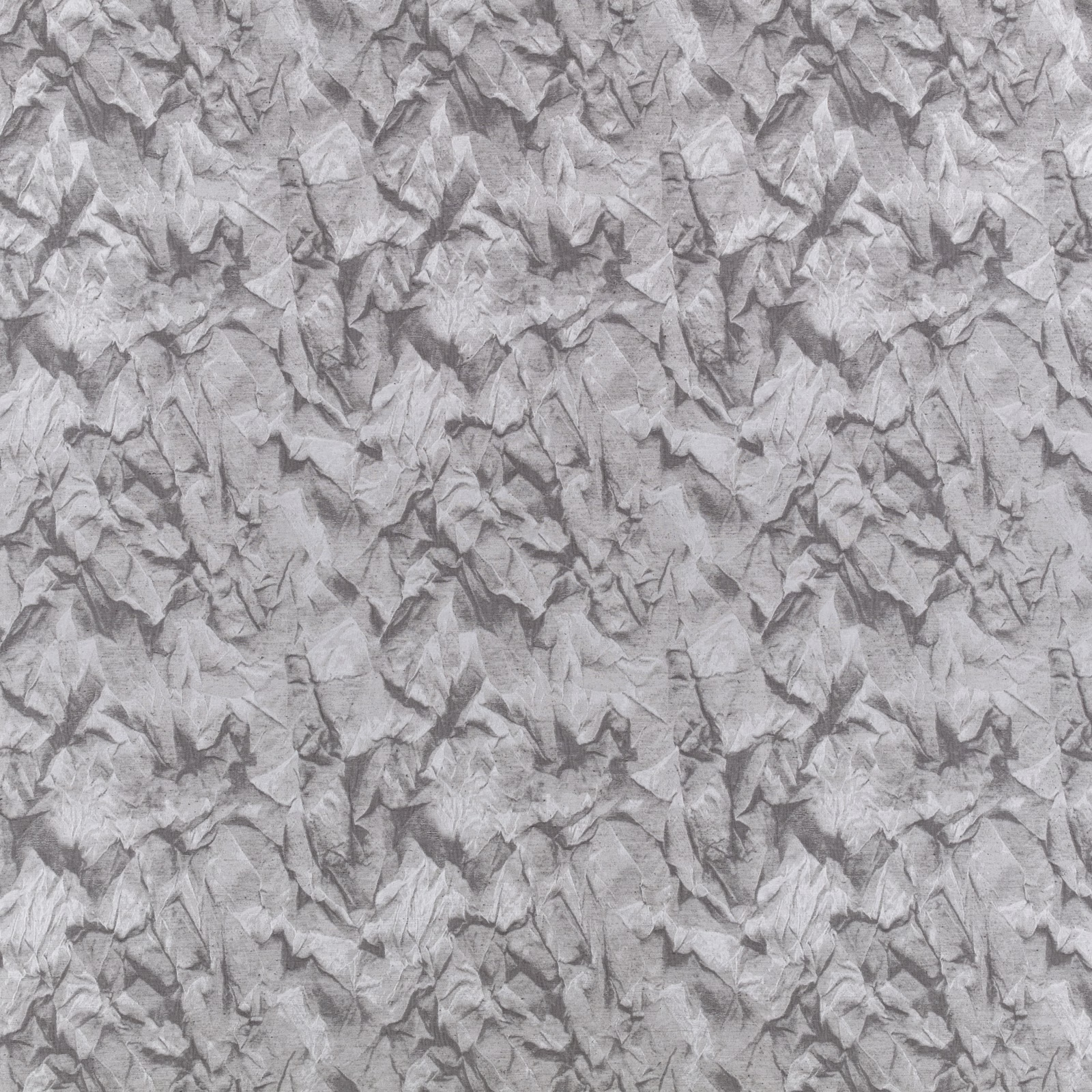 Cool slate-grey fabric with an all-over crumpled, craggy textured pattern