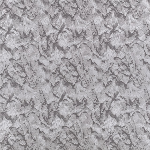 Cool slate-grey fabric with an all-over crumpled, craggy textured pattern