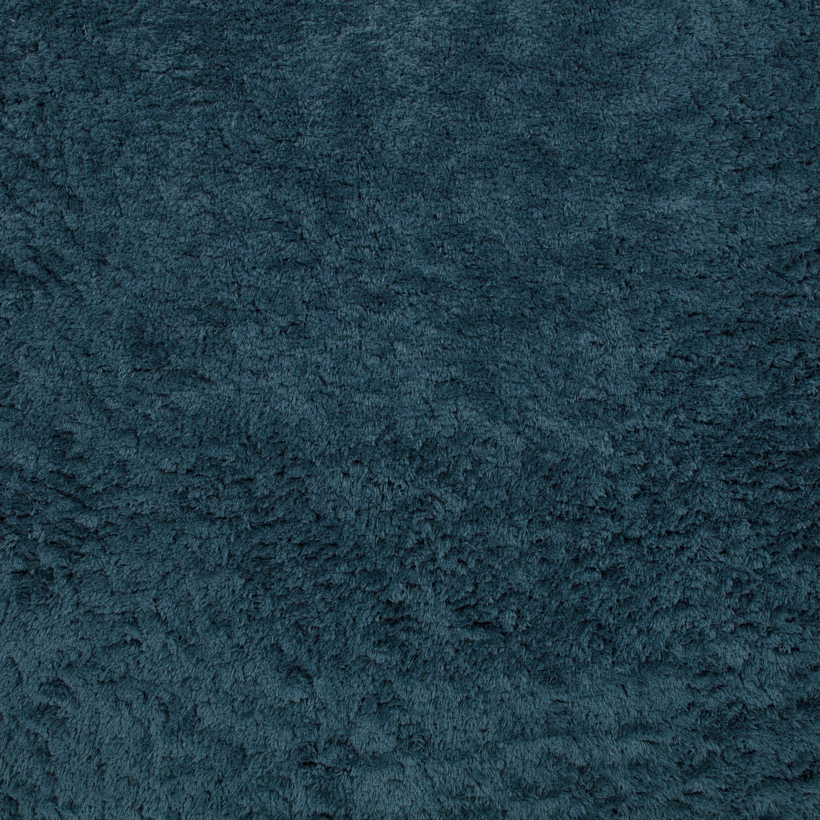 Deep kingfisher teal fabric with shaggy mottled pile and dark brushed strokes