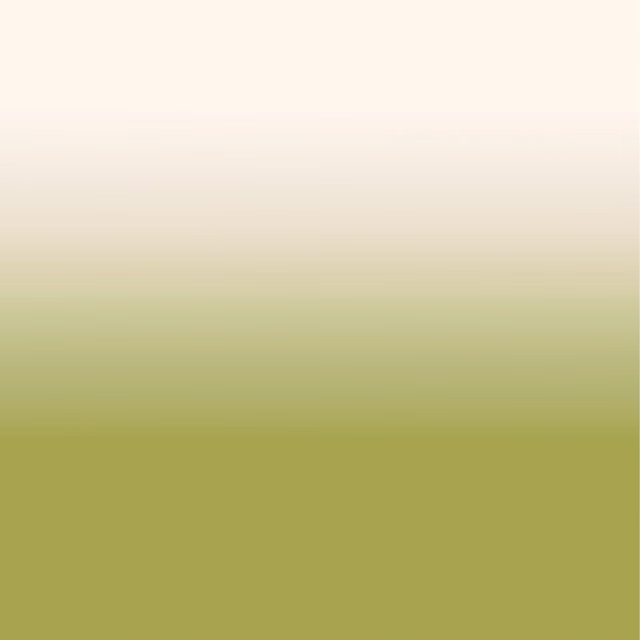 Ivory fading through pale sage into a muted olive-green fabric swatch