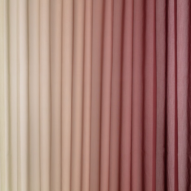 Muted radicchio fabric with vertical ribbing shifting from cream to burgundy