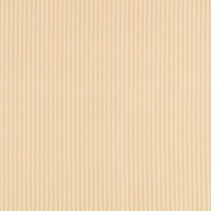 Pale butter-yellow fabric with fine irregular vertical cream stripes and subtle woven texture