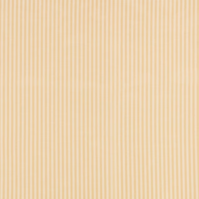 Pale butter-yellow fabric with fine irregular vertical cream stripes and subtle woven texture