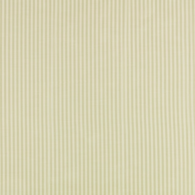Pale peppermint and ivory fabric with fine irregular vertical stripes and subtle woven texture