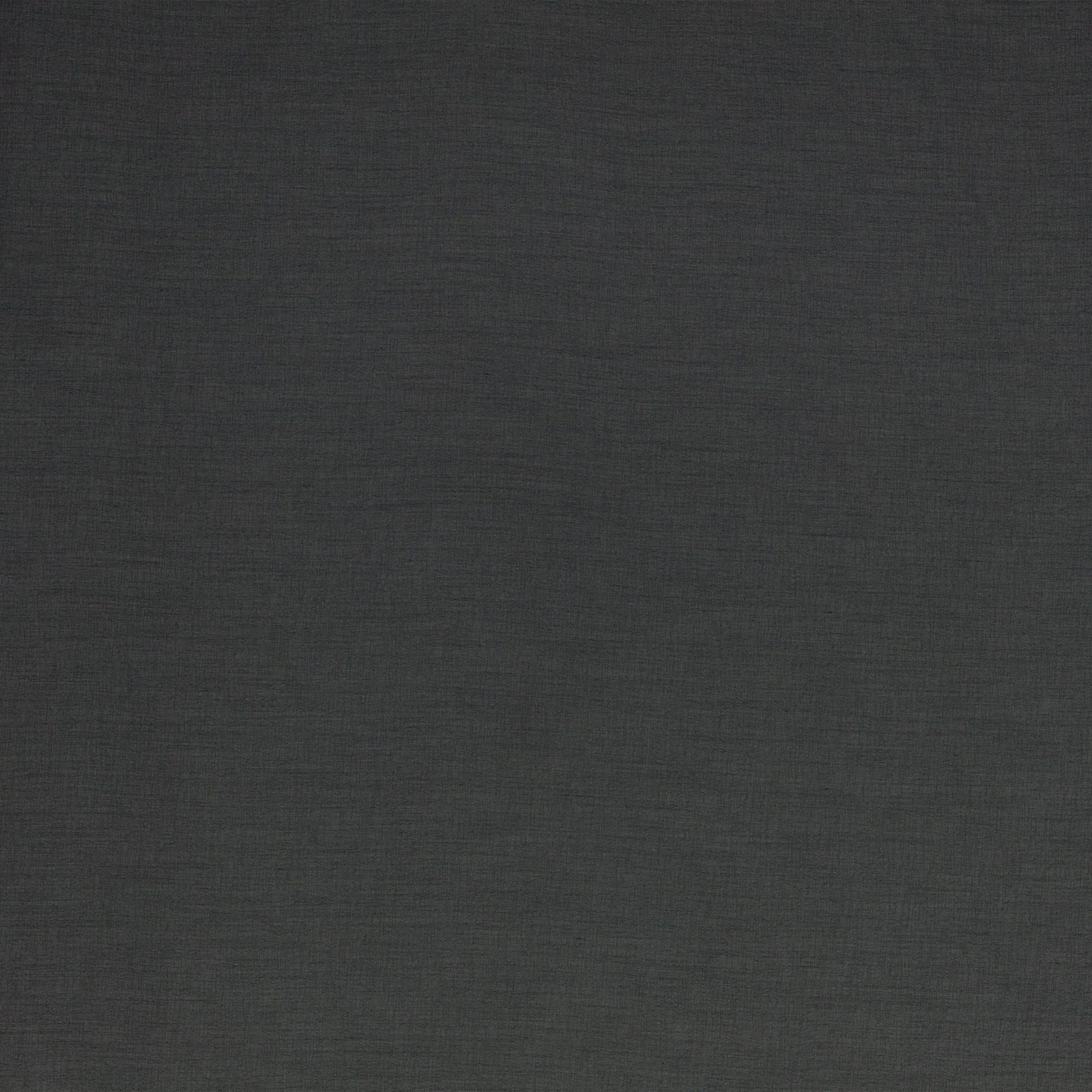 Jet-black plain weave with fine horizontal texture and subtle charcoal variation