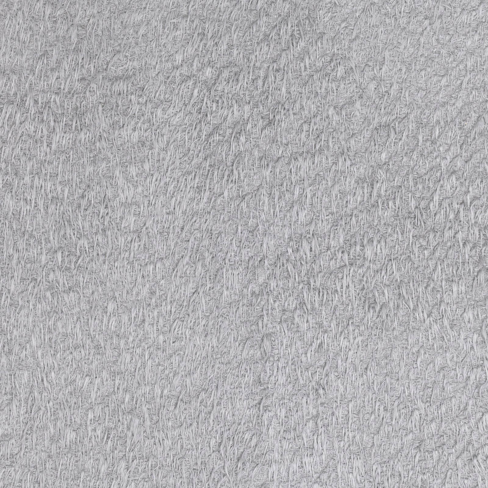 Close-up of cool silver-grey fabric with dense irregular brushed linear texture