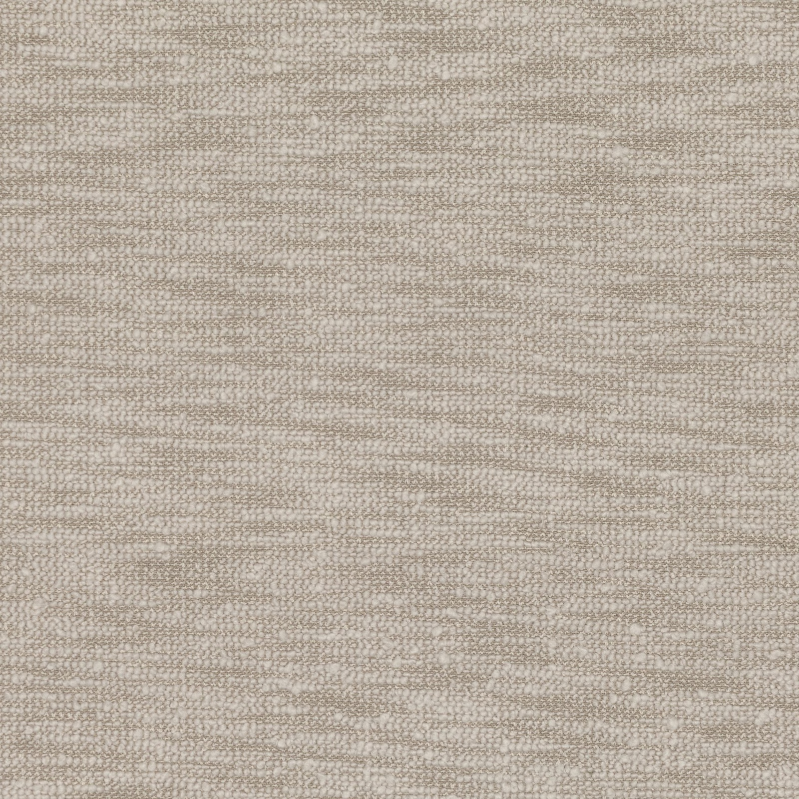 Warm stone greige textile with fine horizontal slub and softly mottled weave