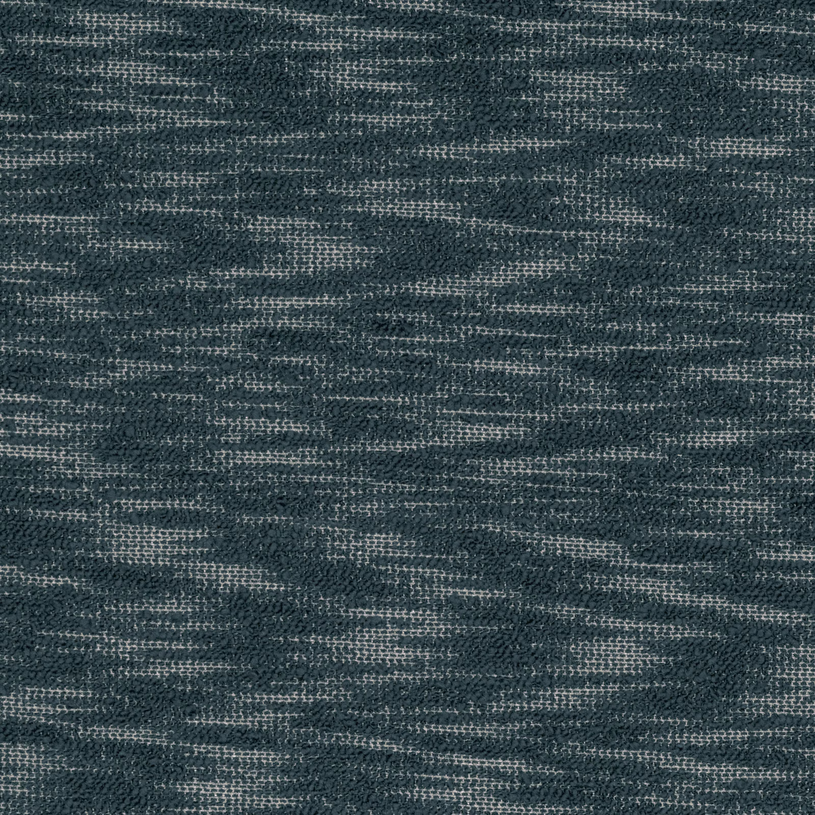 Deep blue-grey teal fabric with irregular silvery horizontal woven striations