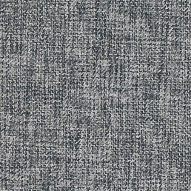 Graphite-grey woven textile with a dense broken chevron texture and softly flecked surface