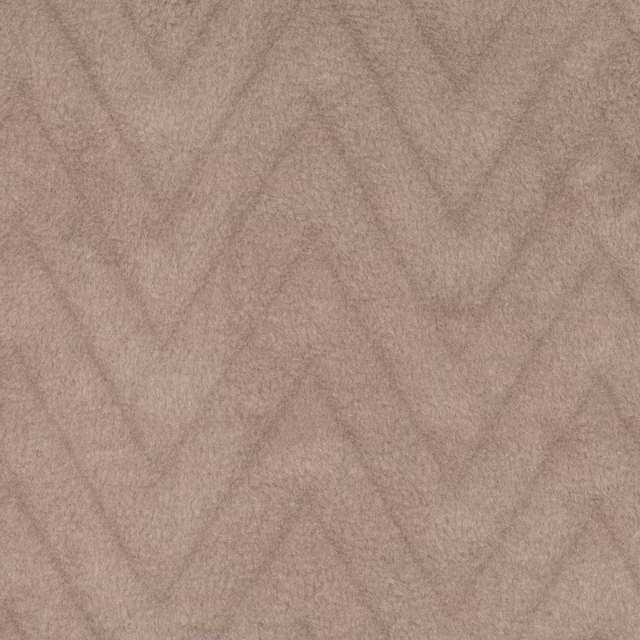 Warm buff-taupe fabric with a brushed surface and subtle angular tonal zigzag pattern