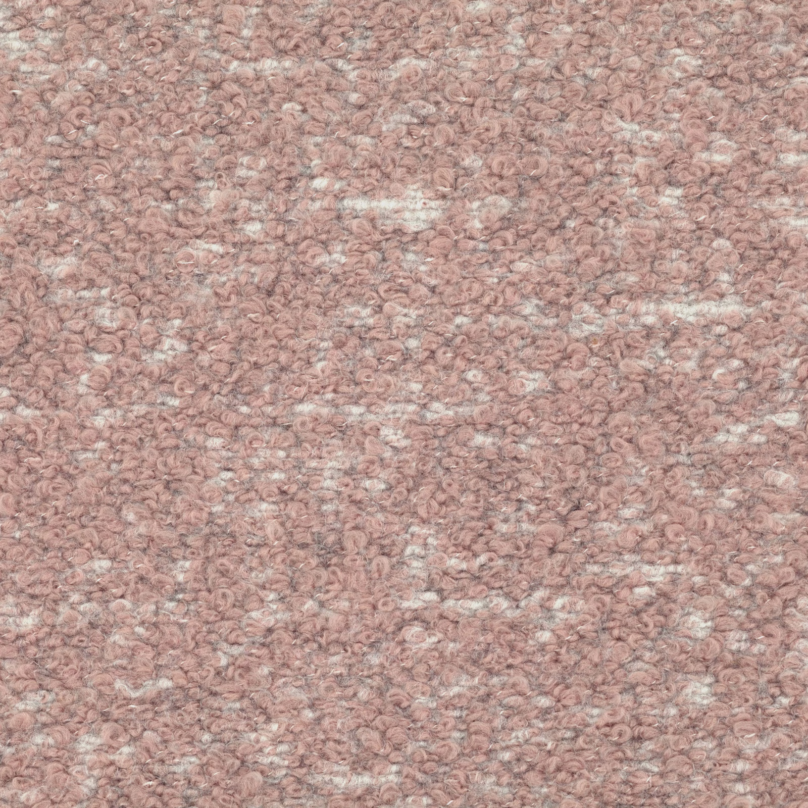 Dusty pink looped textile with pale flecks and a softly nubby surface