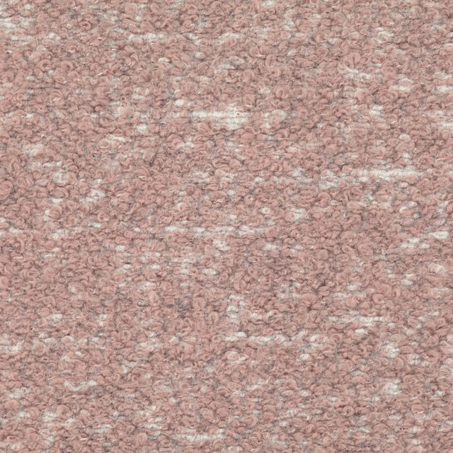 Dusty pink looped textile with pale flecks and a softly nubby surface