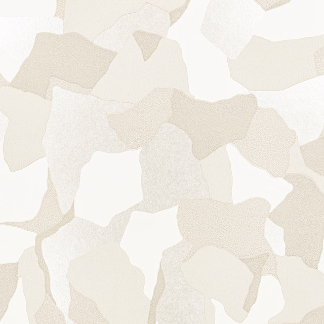 Abstract shell wallpaper with irregular ivory and beige tonal fragments