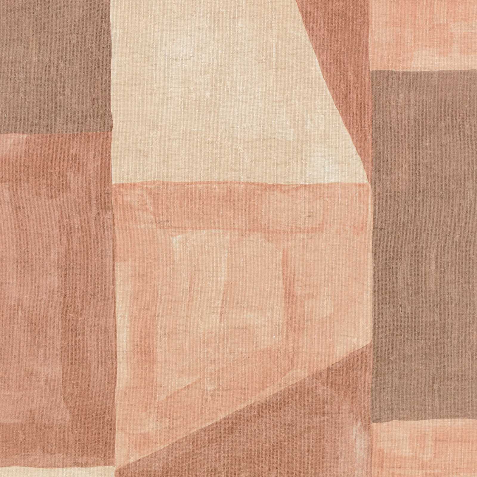 Muted clay, taupe and cream abstract blocks with a softly textured surface