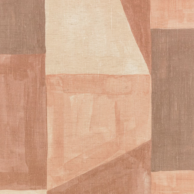 Muted clay, taupe and cream abstract blocks with a softly textured surface