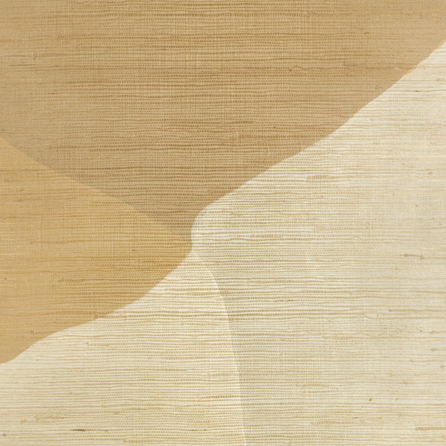 Warm desert wallpaper with sweeping cream and tan shapes and fine horizontal lines