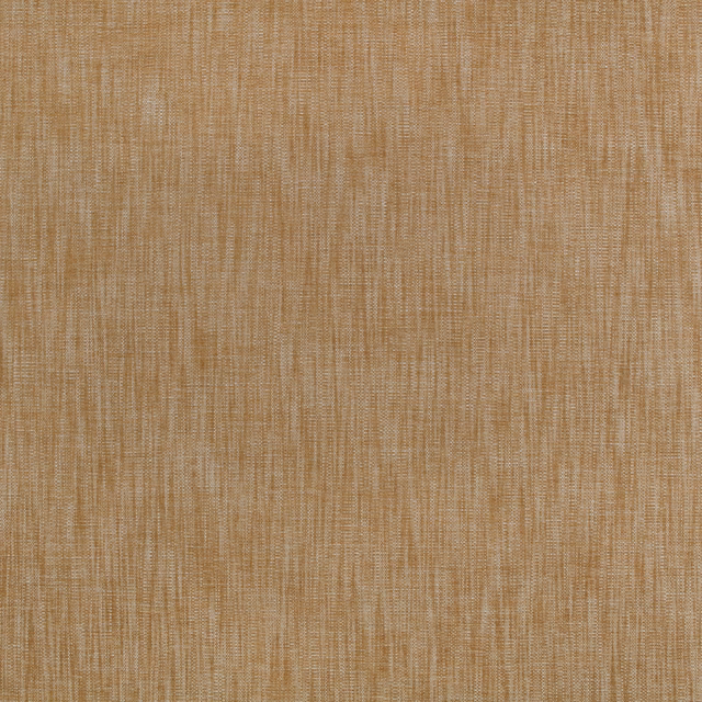 Close-up of warm harvest-gold woven fabric with fine vertical slub texture