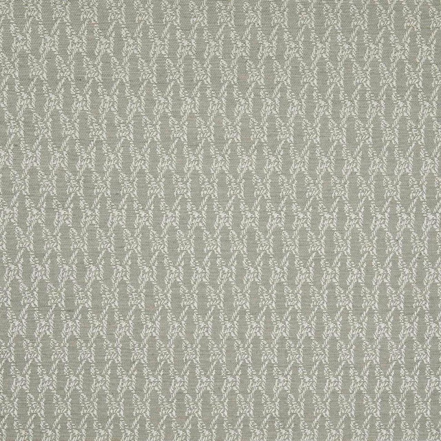 Muted sage-grey textile with pale, small-scale vertical botanical weave