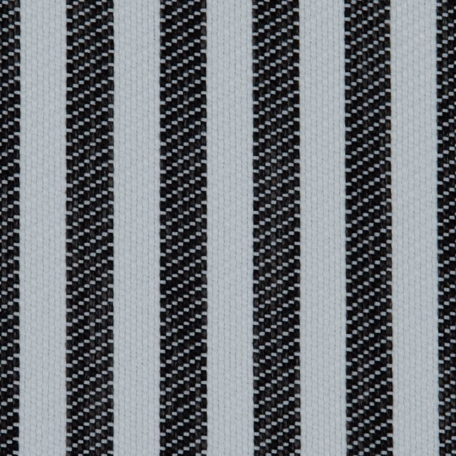 Black and pale-grey vertical stripes with a finely textured diagonal weave