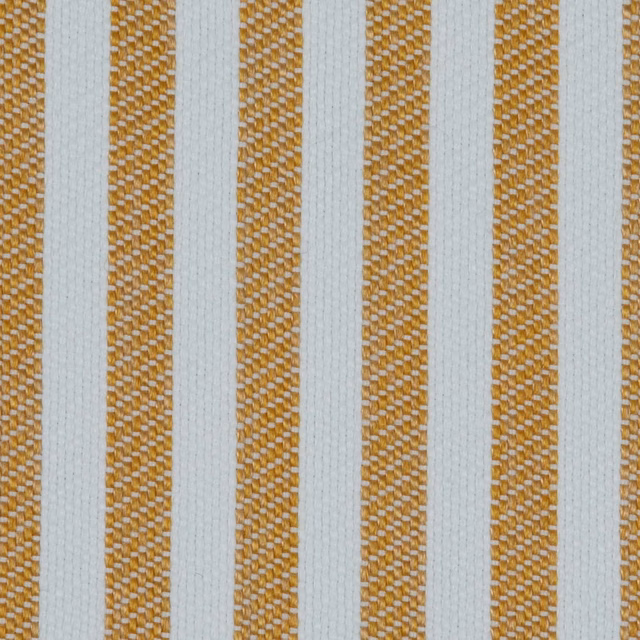 Ochre-gold and pale blue-grey vertical stripes with tactile woven texture