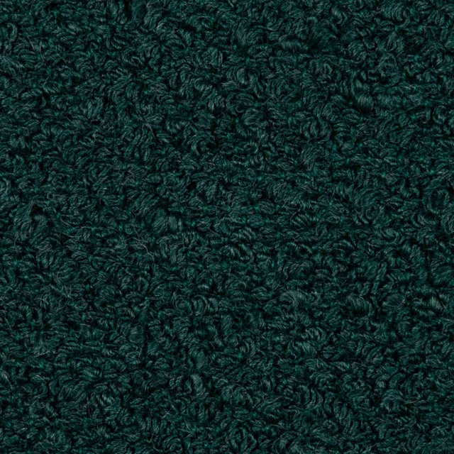 Deep forest-teal fabric with dense irregular curled texture and subtle dark highlights