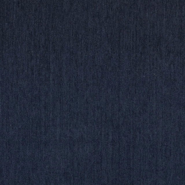 Close view of dark navy fabric with subtle vertical striated texture