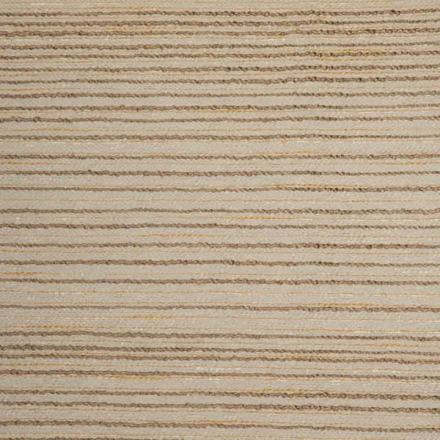 Warm taupe woven swatch with irregular fine brown horizontal stripes