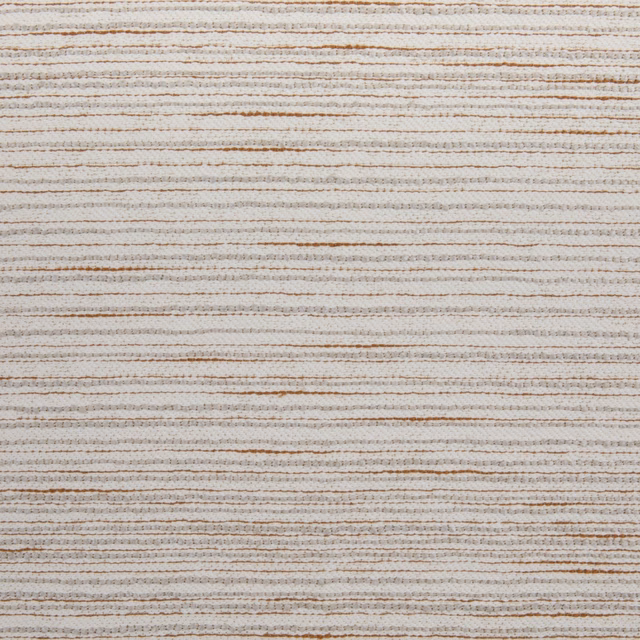 Pale natural-beige woven textile with fine taupe horizontal striations and tactile variation.