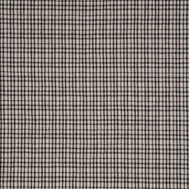 Black and ivory woven check with fine intersecting lines and subtle texture