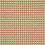 Close view of terracotta and cream woven micro-houndstooth texture