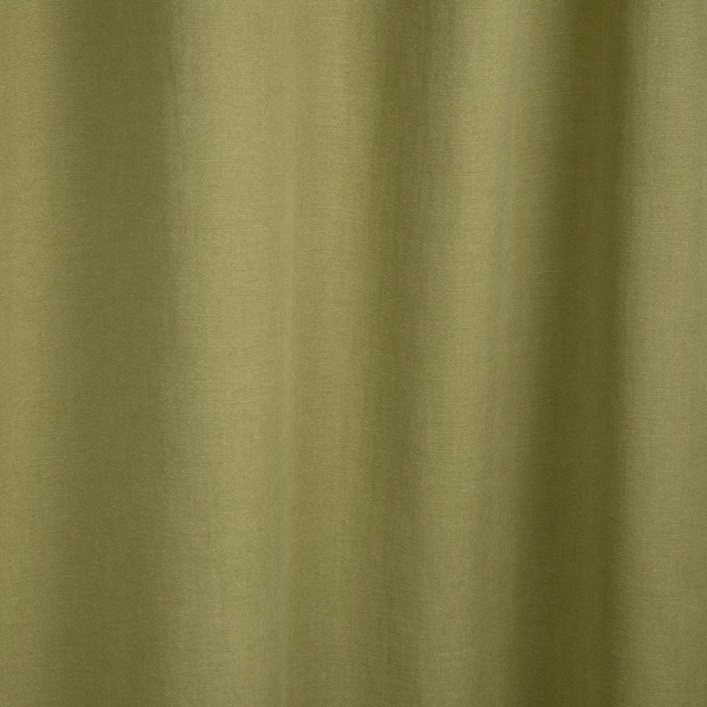 Muted olive-green plain weave with soft vertical tonal shading and fine texture