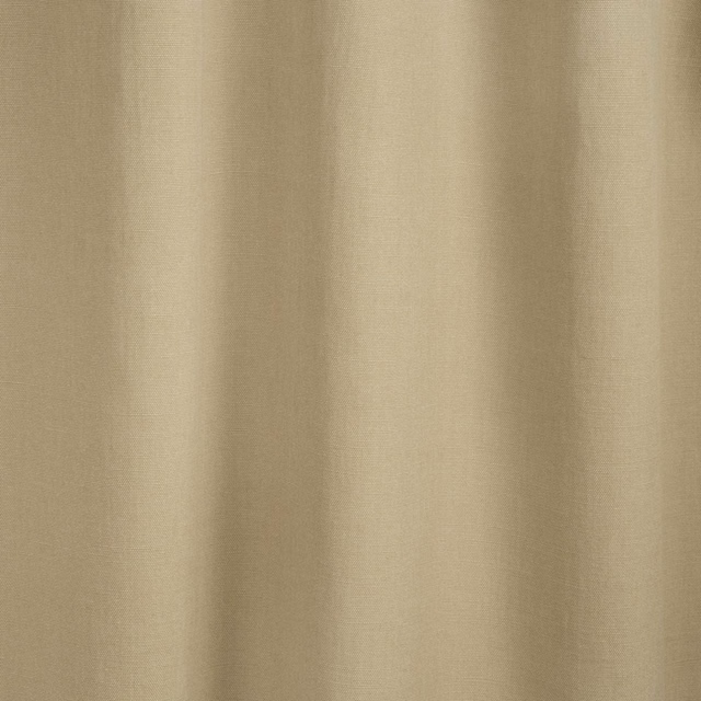 Muted taupe-beige fabric with fine texture and softly falling vertical folds