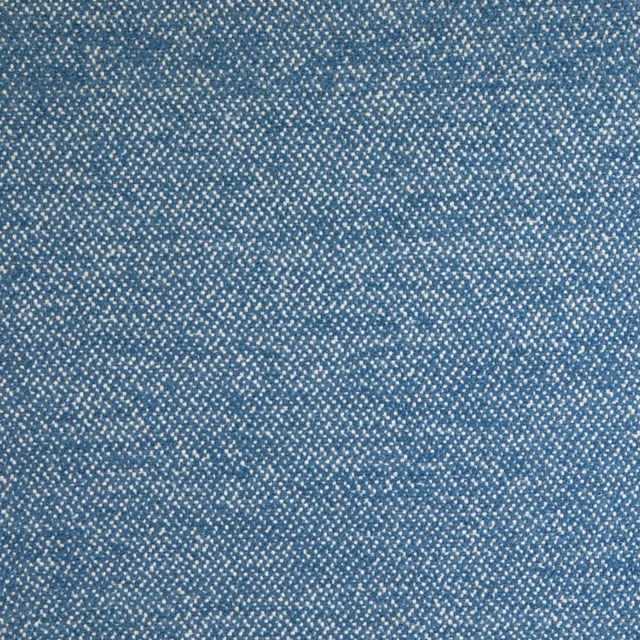 Cool ocean-blue woven textile with fine pale flecks and a softly tactile surface