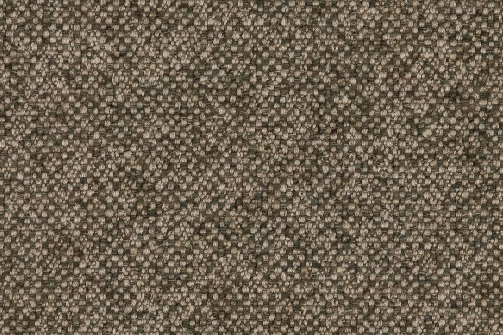 Muted kaki olive fabric with dense pale nubs and a compact woven surface