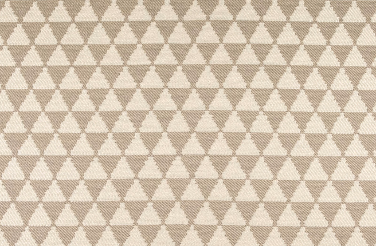 Warm beige woven fabric with small ivory diamond and hourglass motifs