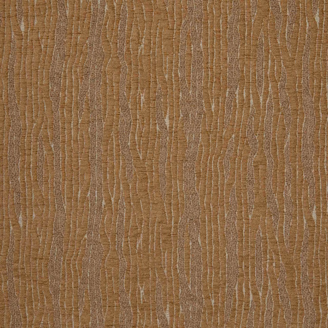 Warm camel woven textile with fine irregular vertical striations and tactile texture