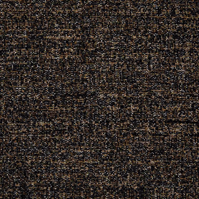 Close-up of black textile with dense irregular weave and scattered bronze-brown flecks