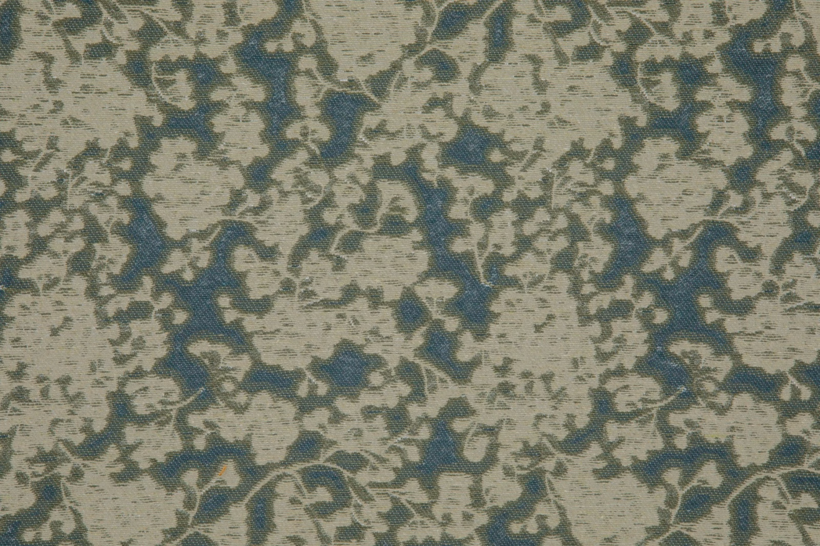 Muted teal and stone organic floral pattern with a fine woven texture