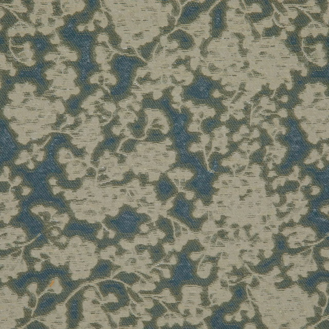 Muted teal and stone organic floral pattern with a fine woven texture