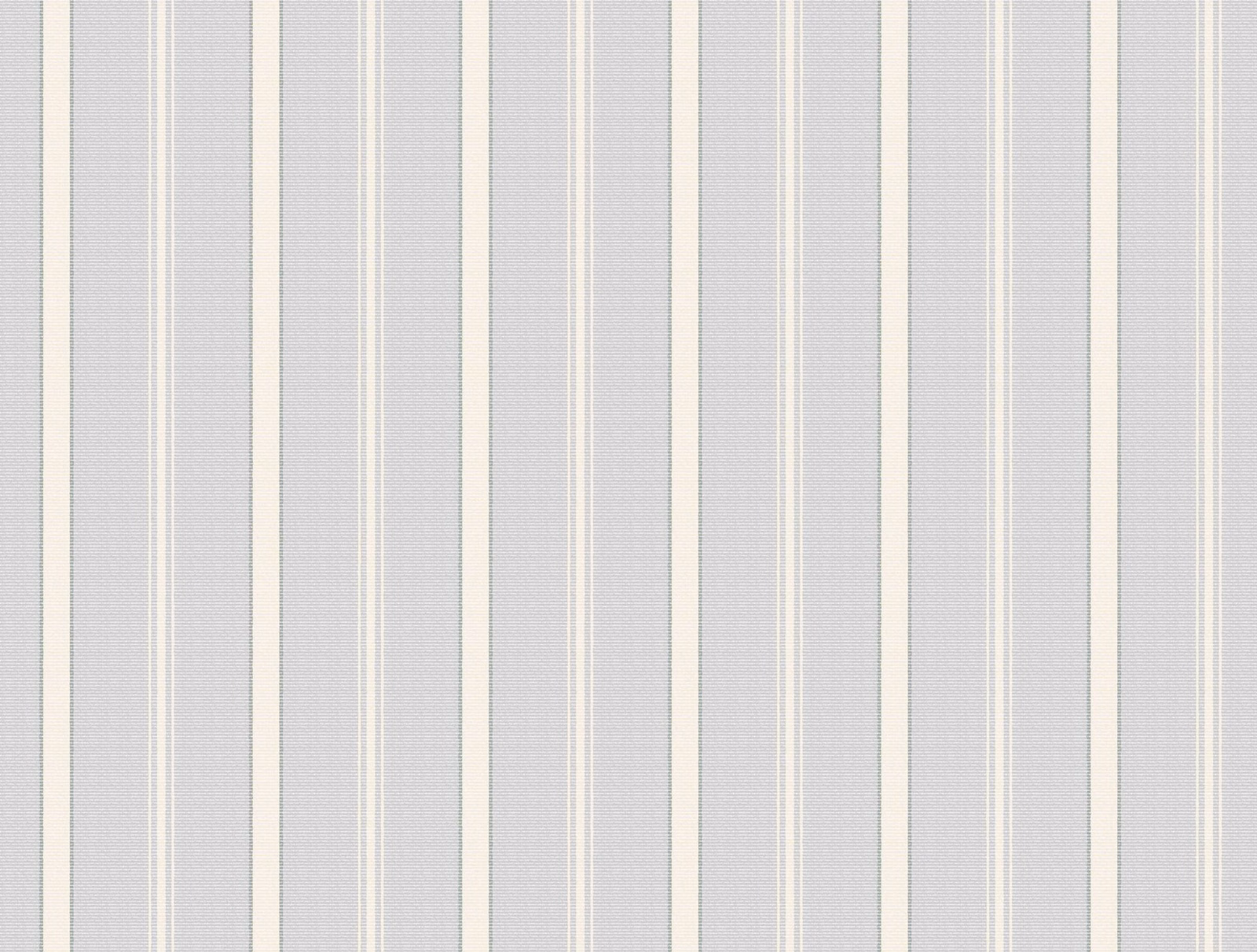 Pale blue-grey woven fabric with evenly spaced narrow ivory vertical stripes