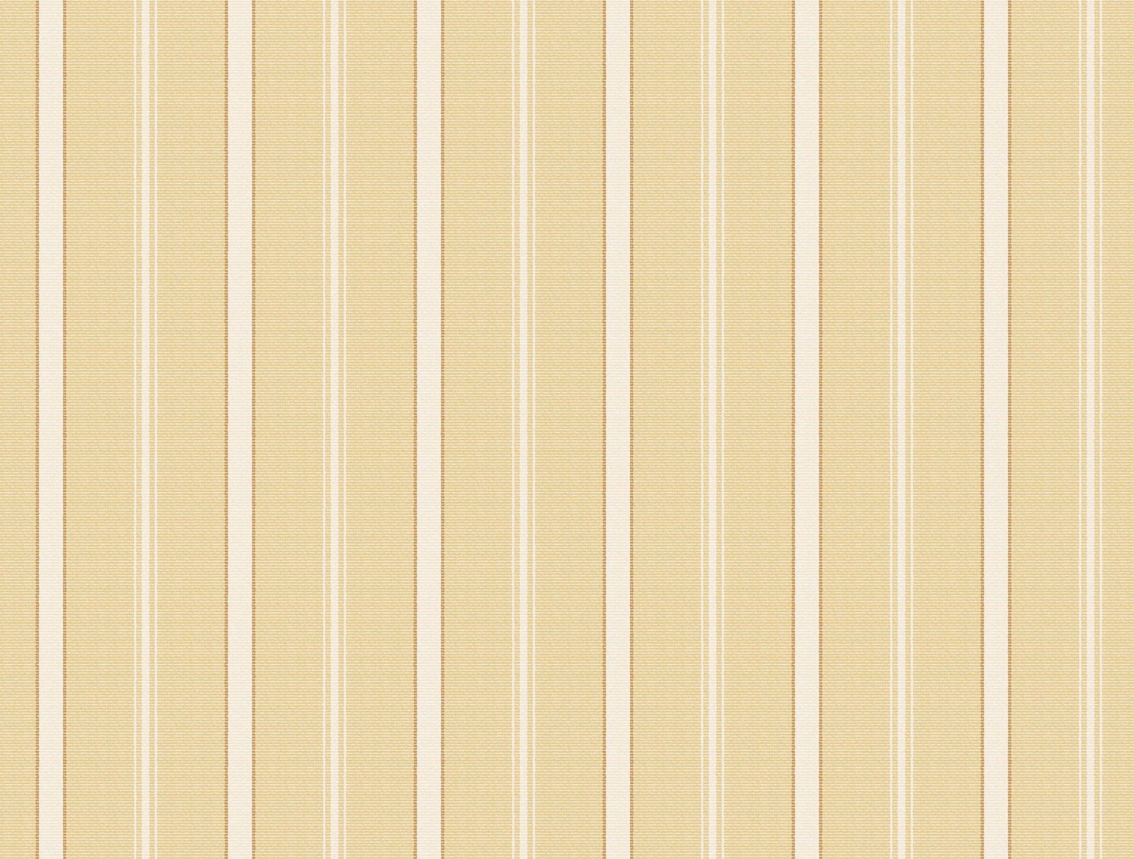 Pale straw-yellow Rayure Mlle fabric with fine cream and golden vertical stripes