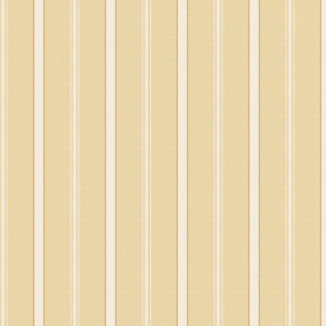 Pale straw-yellow Rayure Mlle fabric with fine cream and golden vertical stripes