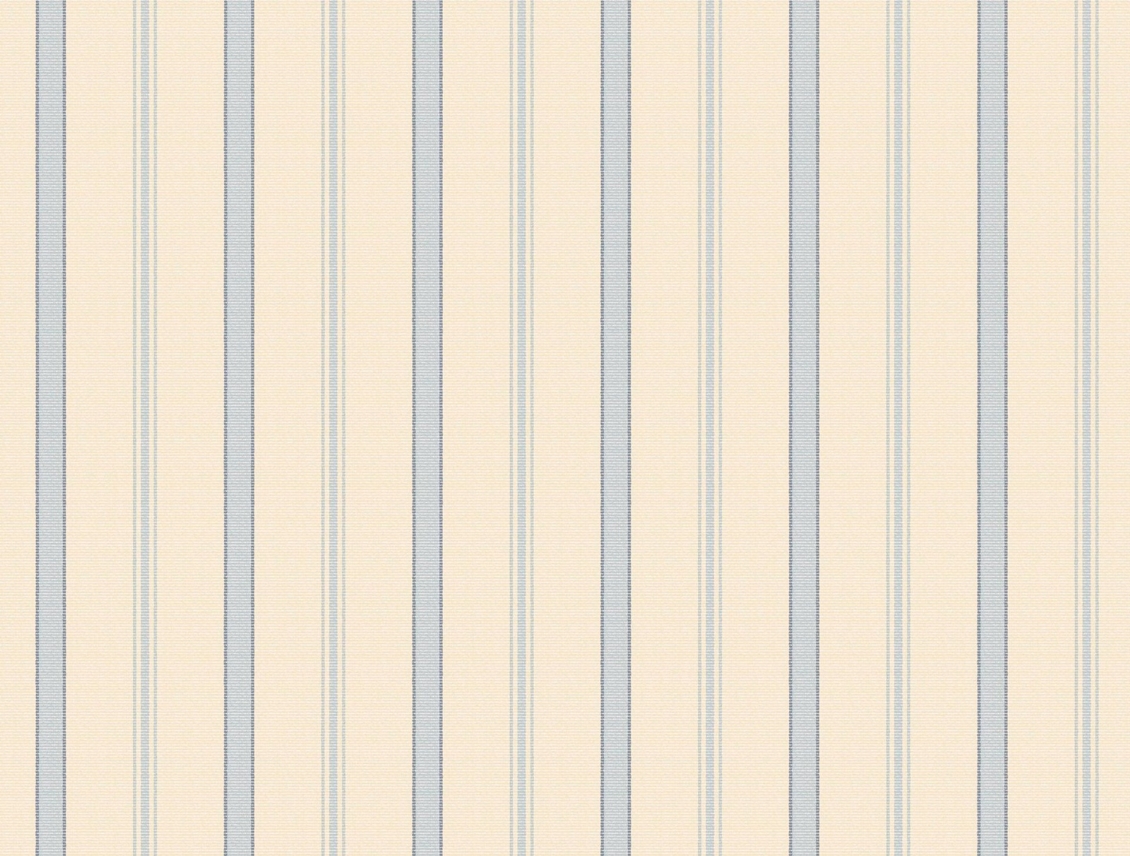 Porcelain cream fabric with fine blue-grey vertical stripes and subtle woven texture